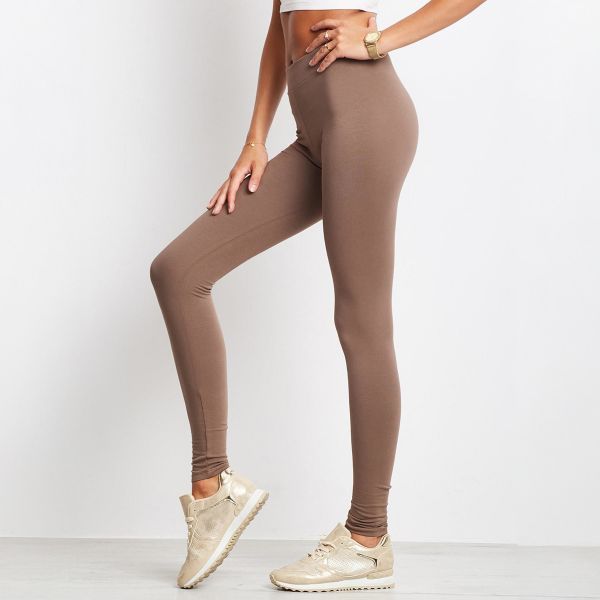 Basic leggingsit ruskea-1