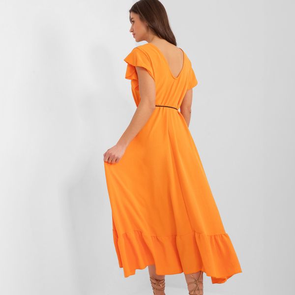 Italy Moda Alicia mekko vyöllä oranssi-2