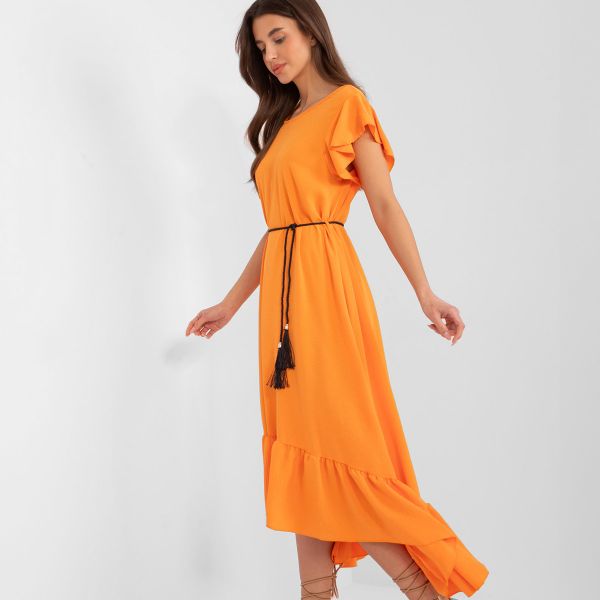 Italy Moda Alicia mekko vyöllä oranssi-4