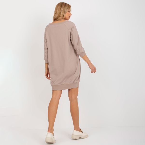 Basic Salerno pitkä trikoopaita beige-4