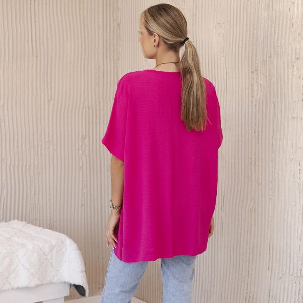 Kesi Solly oversize paita korulla fuksia-3