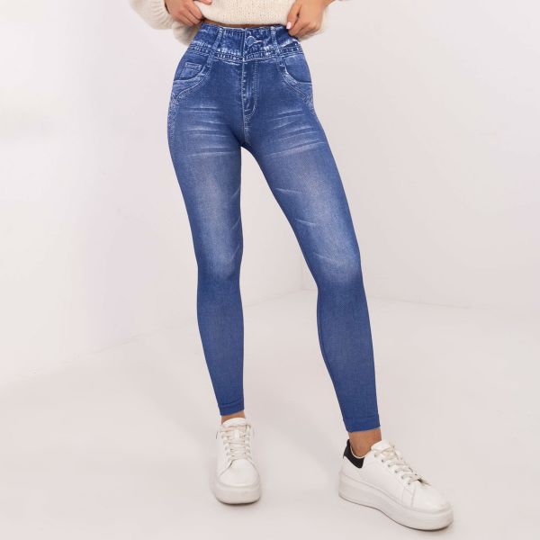 Trendy.ing Jeanslook leggingsit sininen