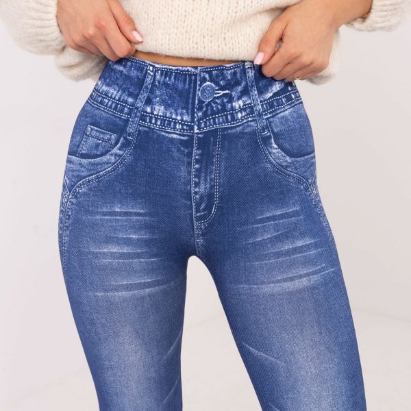 Trendy.ing Jeanslook leggingsit sininen-3