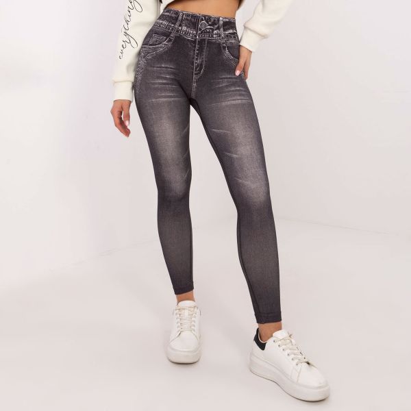 Trendy.ing Jeanslook leggingsit musta-1