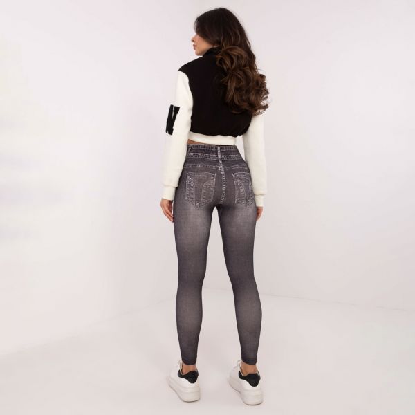 Trendy.ing Jeanslook leggingsit musta-4