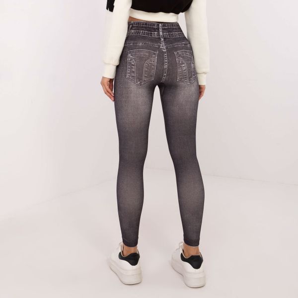 Trendy.ing Jeanslook leggingsit musta-5