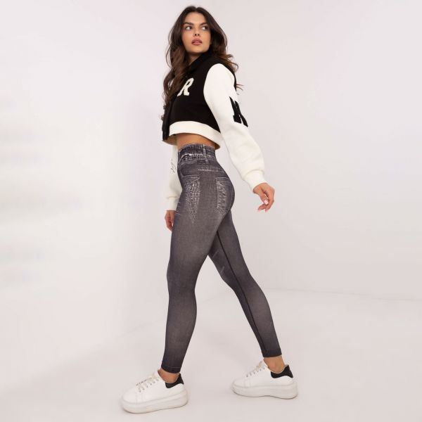 Trendy.ing Jeanslook leggingsit musta-6