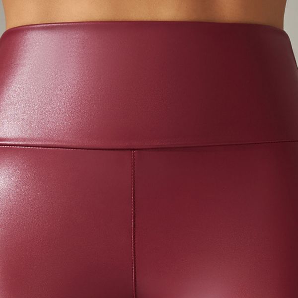 Otos Leatherlook leggingsit burgundi-8