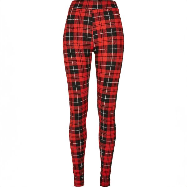 Urban Classics Soft AOP Leggingsit redcheck-6