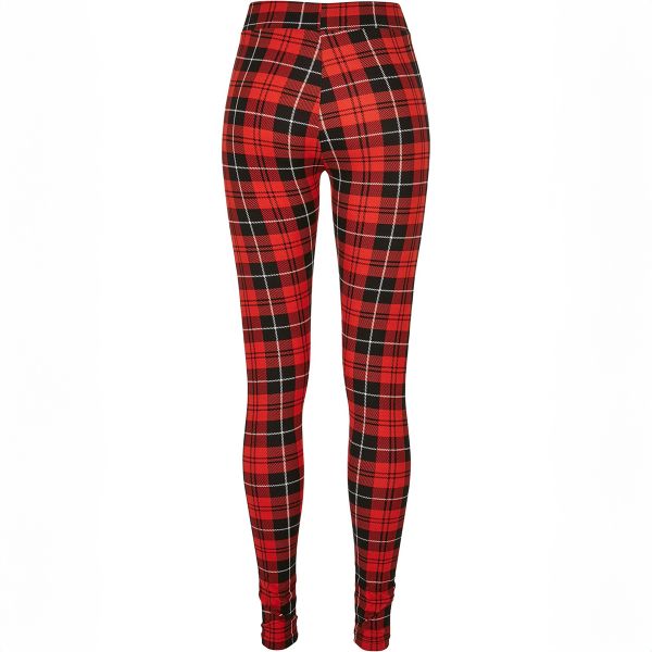 Urban Classics Soft AOP Leggingsit redcheck-8