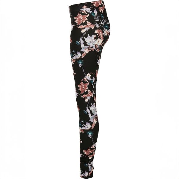 Urban Classics Soft AOP Leggingsit blacksoftflower-7