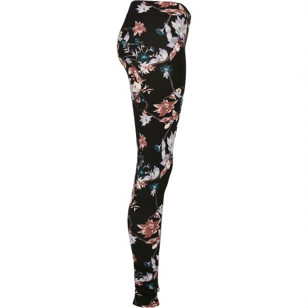 Urban Classics Soft AOP Leggingsit blacksoftflower-9