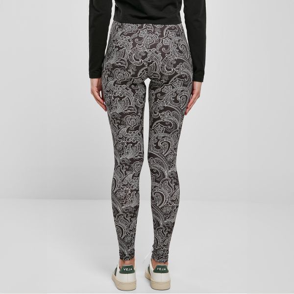 Urban Classics Soft AOP Leggingsit blacknewpaisley-3