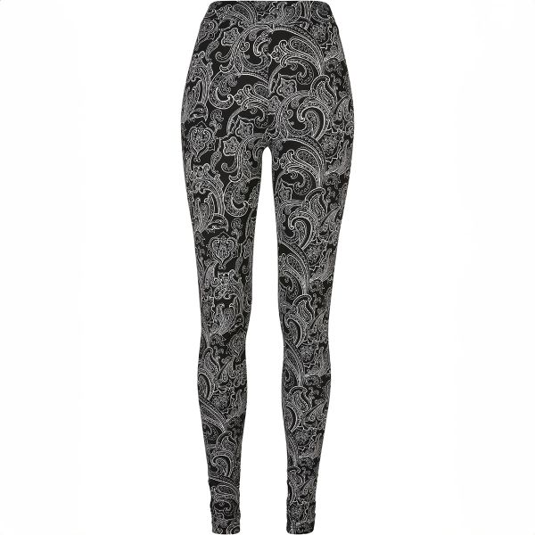 Urban Classics Soft AOP Leggingsit blacknewpaisley-5