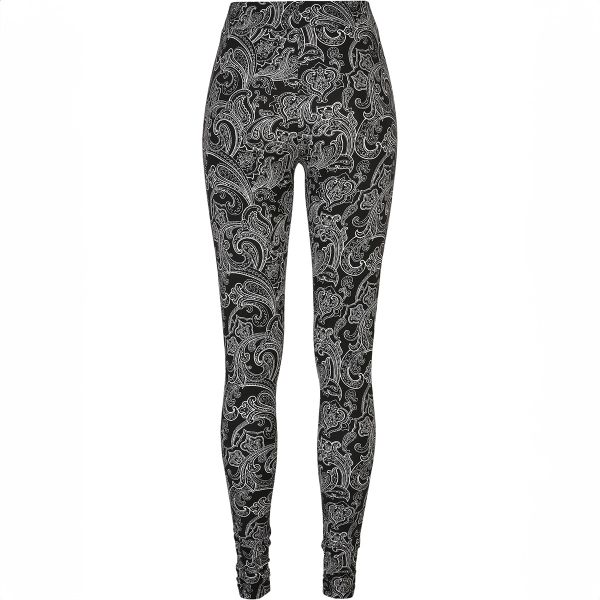 Urban Classics Soft AOP Leggingsit blacknewpaisley-8