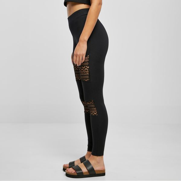 Urban Classics Crochet Lace leggingsit musta-2