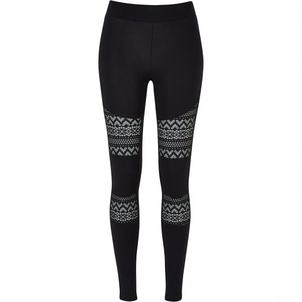 Urban Classics Crochet Lace leggingsit musta-6