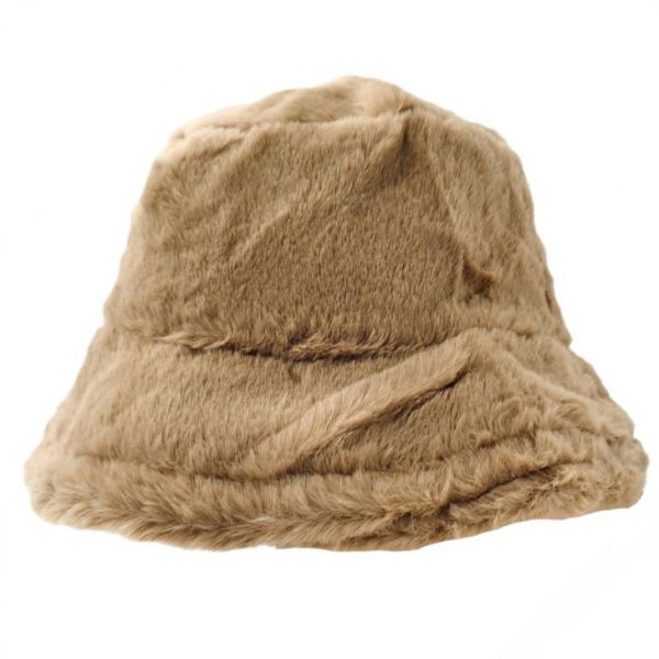 Fuzzy bucket hattu beige