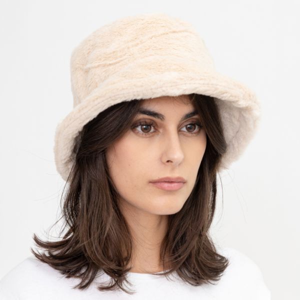 Fuzzy bucket hattu ruskea leopardikuvio-5