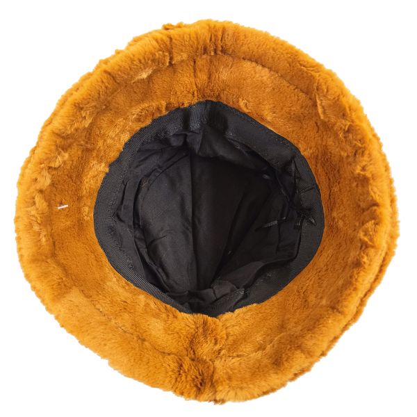 Fuzzy bucket hattu ruskea leopardikuvio-3